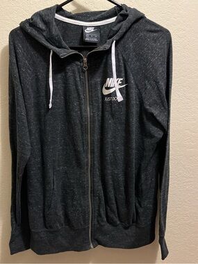 Nike Charcoal Black Speckled Full-Zip Hoodie